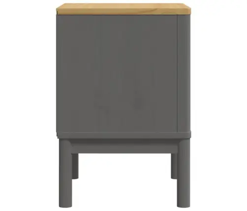 Naktsskapītis, Pelēks, 45X39X57 Cm, Priedes Masīvkoks Vidaxl
