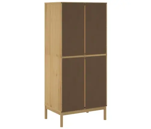 Skapis Floro, Vaska Brūns, 77X53X171 Cm, Priedes Masīvkoks Vidaxl