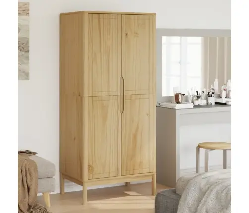 Skapis Floro, Vaska Brūns, 77X53X171 Cm, Priedes Masīvkoks Vidaxl