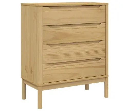 Skapītis Ar Atvilktnēm Floro, Vaska Brūns, Priedes Masīvkoks Vidaxl