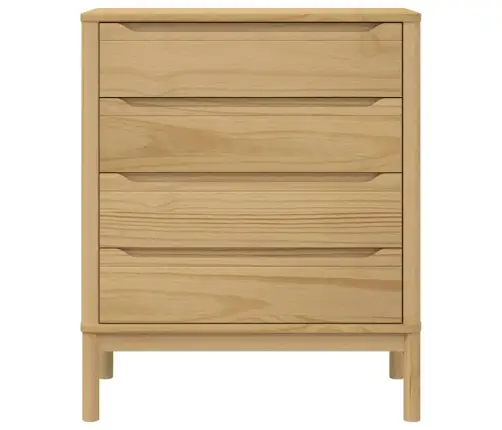 Skapītis Ar Atvilktnēm Floro, Vaska Brūns, Priedes Masīvkoks Vidaxl