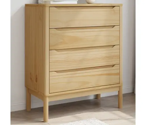 Skapītis Ar Atvilktnēm Floro, Vaska Brūns, Priedes Masīvkoks Vidaxl