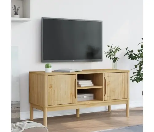 Televizora Skapis Floro, Brūns 114X43X55 Cm, Priedes Masīvkoks Vidaxl Televizora Skapis Floro, Brūns 114X43X55 Cm, Priedes Masīvkoks Vidaxl