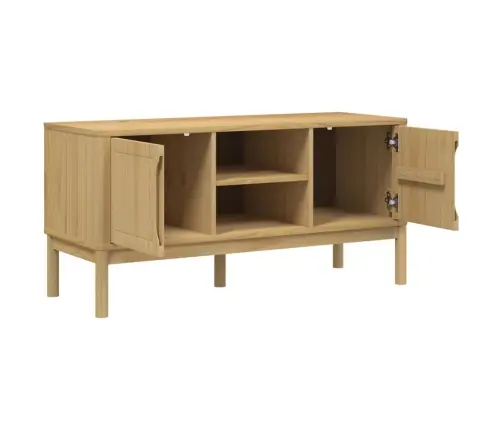Televizora Skapis Floro, Brūns 114X43X55 Cm, Priedes Masīvkoks Vidaxl Televizora Skapis Floro, Brūns 114X43X55 Cm, Priedes Masīvkoks Vidaxl