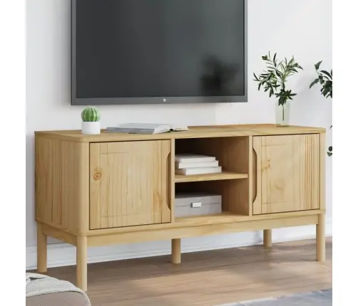 Televizora Skapis Floro, Brūns 114X43X55 Cm, Priedes Masīvkoks Vidaxl Televizora Skapis Floro, Brūns 114X43X55 Cm, Priedes Masīvkoks Vidaxl