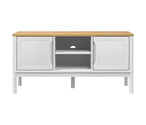 Televizoriaus Spintelė Floro, Balta, 114X43X55cm Pušis Televizoriaus Spintelė Floro, Balta, 114X43X55cm Pušis