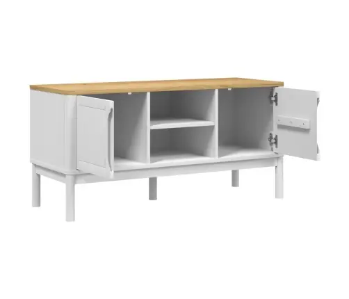 Televizoriaus Spintelė Floro, Balta, 114X43X55cm Pušis Televizoriaus Spintelė Floro, Balta, 114X43X55cm Pušis