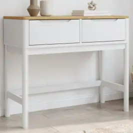Konsoollaud "Floro", Valge, 89,5 X 36,5 X 73 cm Männipuit