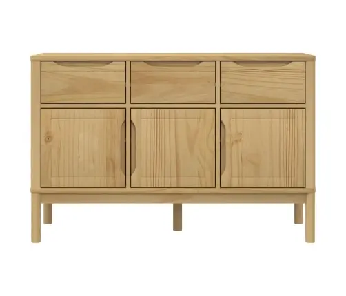 Kumode Floro, Vaska Brūna, 114X43X74 Cm, Priedes Masīvkoks Vidaxl