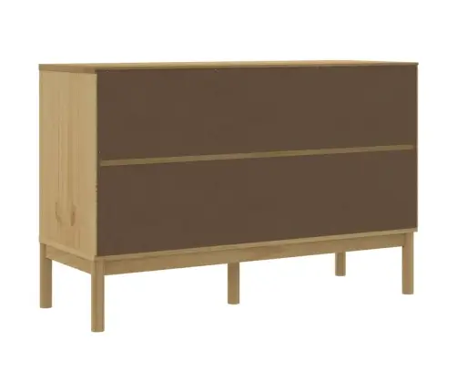 Kumode Floro, Vaska Brūna, 114X43X74 Cm, Priedes Masīvkoks Vidaxl