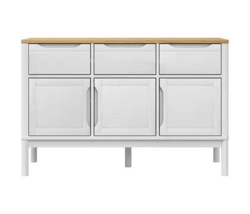 Kumode Floro, Balta, 114X43X74 Cm, Priedes Masīvkoks Vidaxl