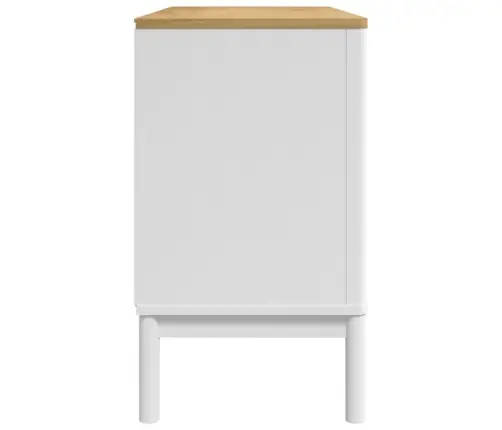 Kumode Floro, Balta, 114X43X74 Cm, Priedes Masīvkoks Vidaxl