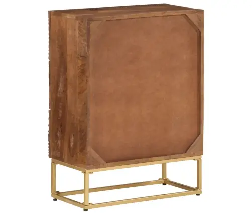 Kumode Ar Atvilktnēm, 55X30X76 Cm, Mango Masīvkoks, Dzelzs Vidaxl