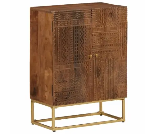 Bufete, 55X30X76 Cm, Mango Masīvkoks Un Dzelzs Vidaxl