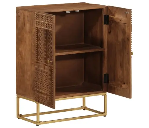 Bufete, 55X30X76 Cm, Mango Masīvkoks Un Dzelzs Vidaxl