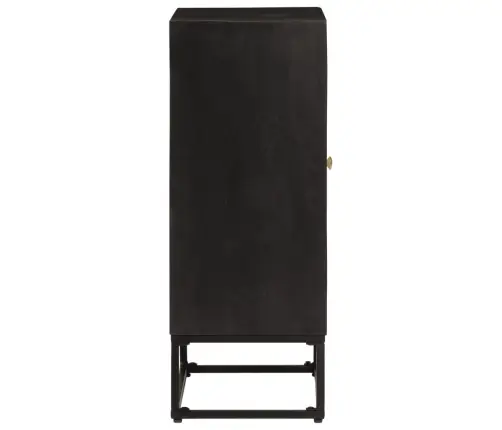 Šoninė Spintelė, Juoda, 55X30X76cm Mango Masyvas Ir Geležis