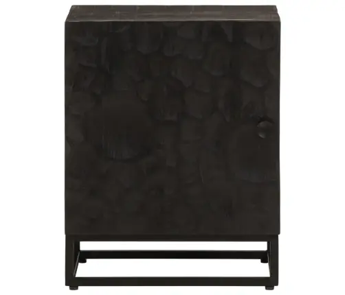 Naktsskapītis, Melns, 40X30X50 Cm, Mango Masīvkoks Un Dzelzs Vidaxl