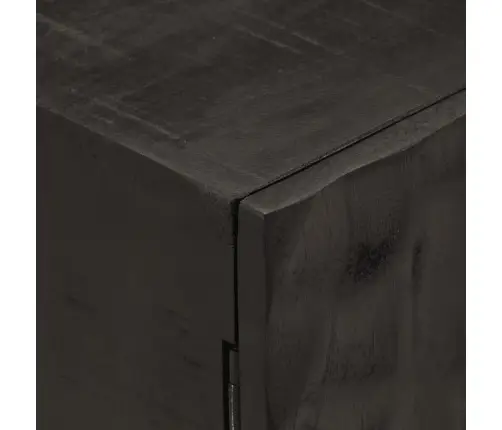 Naktsskapītis, Melns, 40X30X50 Cm, Mango Masīvkoks Un Dzelzs Vidaxl