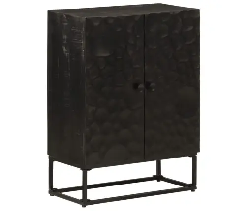 Bufete, Melna, 55X30X76 Cm, Mango Masīvkoks Un Dzelzs Vidaxl