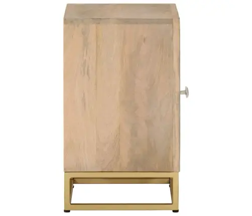 Naktsskapītis, 40X30X50 Cm, Mango Masīvkoks, Dzelzs Vidaxl