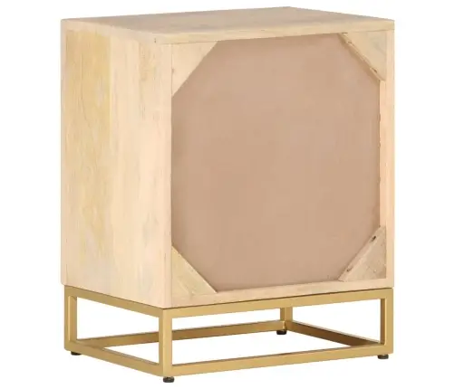 Naktsskapītis, 40X30X50 Cm, Mango Masīvkoks, Dzelzs Vidaxl