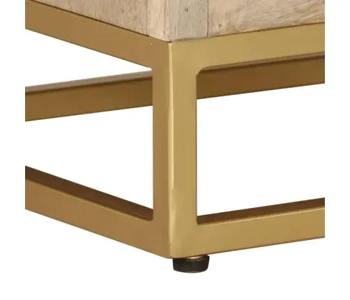 Naktsskapītis, 40X30X50 Cm, Mango Masīvkoks, Dzelzs Vidaxl