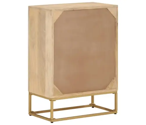 Puhvetkapp, 55 X 30 X 76 cm Mangopuit Ja Raud