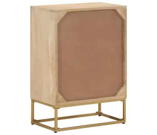 Kumode Ar Atvilktnēm, 55X30X76 Cm, Mango Masīvkoks, Dzelzs Vidaxl
