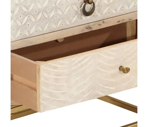 Kumode Ar Atvilktnēm, 55X30X76 Cm, Mango Masīvkoks, Dzelzs Vidaxl