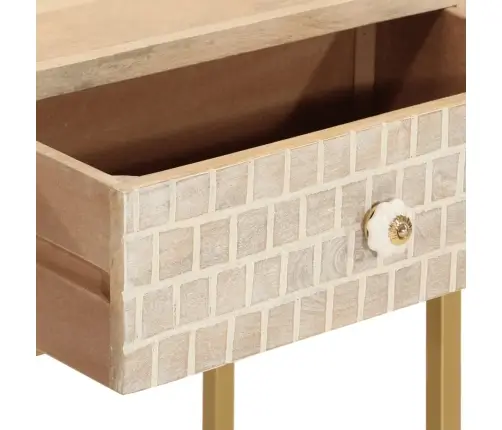 Konsoles Galdiņš, 90X30X76 Cm, Mango Koks, Dzelzs Vidaxl