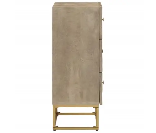 Komoda Su Stalčiais, 55X30X76cm Mango Masyvas Ir Geležis