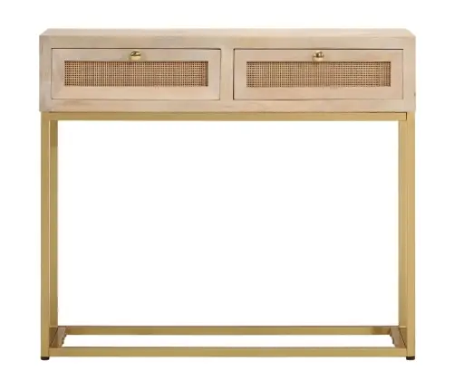 Konsoles Galdiņš, 90X30X76 Cm, Mango Koks, Dzelzs Vidaxl