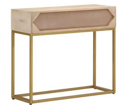 Konsoles Galdiņš, 90X30X76 Cm, Mango Koks, Dzelzs Vidaxl