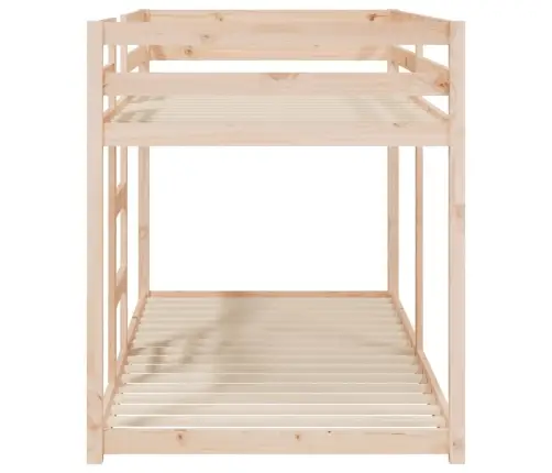 Divstāvu Gulta, 90X200 Cm, Priedes Masīvkoks Vidaxl