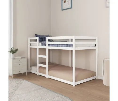 Narivoodi, Valge, 90 X 190 cm Männipuit