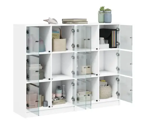 Knygų Spinta Su Durelėmis, Balta, 136X37X109cm Mediena Knygų Spinta Su Durelėmis, Balta, 136X37X109cm Mediena