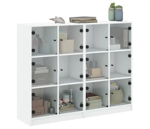 Knygų Spinta Su Durelėmis, Balta, 136X37X109cm Mediena Knygų Spinta Su Durelėmis, Balta, 136X37X109cm Mediena