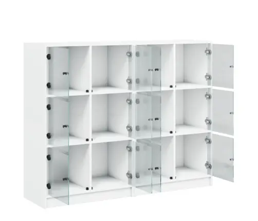 Knygų Spinta Su Durelėmis, Balta, 136X37X109cm Mediena Knygų Spinta Su Durelėmis, Balta, 136X37X109cm Mediena