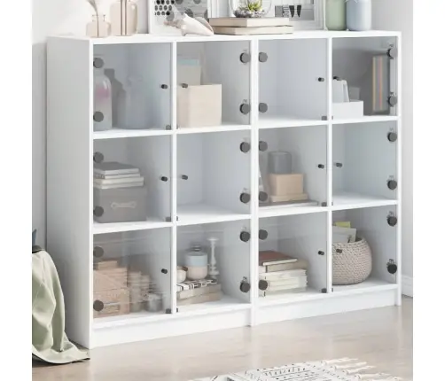 Knygų Spinta Su Durelėmis, Balta, 136X37X109cm Mediena Knygų Spinta Su Durelėmis, Balta, 136X37X109cm Mediena