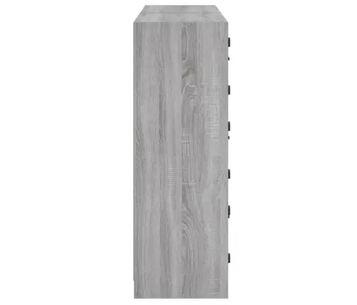 Knygų Spinta Su Durelėmis, Pilka Ąžuolo, 136X37X109cm Mediena Knygų Spinta Su Durelėmis, Pilka Ąžuolo, 136X37X109cm Mediena