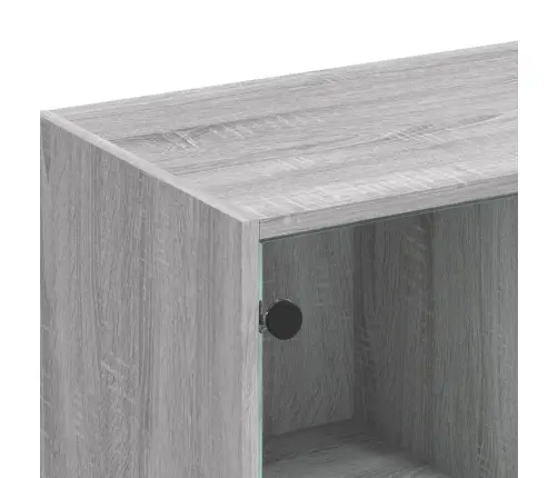 Knygų Spinta Su Durelėmis, Pilka Ąžuolo, 136X37X109cm Mediena Knygų Spinta Su Durelėmis, Pilka Ąžuolo, 136X37X109cm Mediena