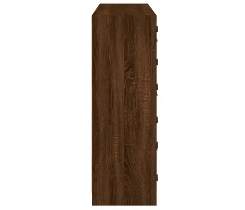 Ustega Raamaturiiul, Pruun Tamm, 136 X 37 X 109 cm Tehispuit