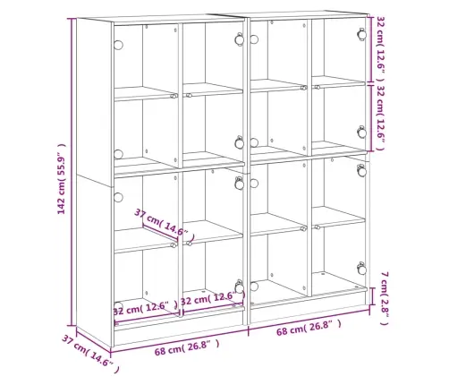 Grāmatplaukts Ar Durvīm, Betona Pelēks, 136X37X142 Cm, Koks Vidaxl Grāmatplaukts Ar Durvīm, Betona Pelēks, 136X37X142 Cm, Koks Vidaxl