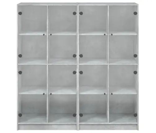 Grāmatplaukts Ar Durvīm, Betona Pelēks, 136X37X142 Cm, Koks Vidaxl Grāmatplaukts Ar Durvīm, Betona Pelēks, 136X37X142 Cm, Koks Vidaxl