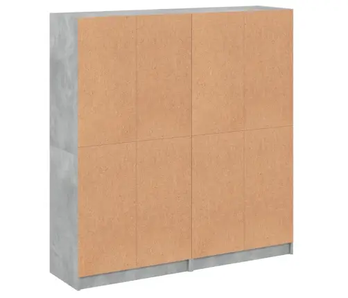 Grāmatplaukts Ar Durvīm, Betona Pelēks, 136X37X142 Cm, Koks Vidaxl Grāmatplaukts Ar Durvīm, Betona Pelēks, 136X37X142 Cm, Koks Vidaxl