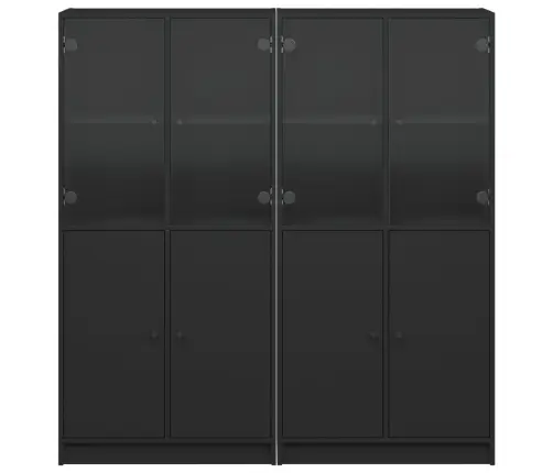 Knygų Spinta Su Durelėmis, Juoda, 136X37X142cm Mediena Knygų Spinta Su Durelėmis, Juoda, 136X37X142cm Mediena