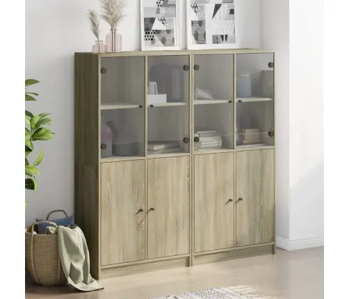 Grāmatu Plaukts Ar Durvīm, Ozola Krāsa, 136X37X142 Cm, Koks Vidaxl Grāmatu Plaukts Ar Durvīm, Ozola Krāsa, 136X37X142 Cm, Koks Vidaxl