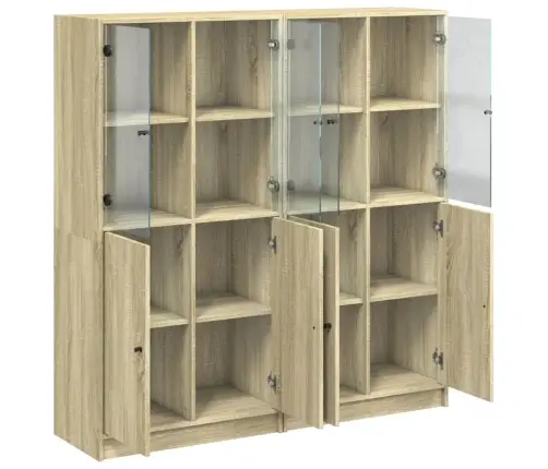 Grāmatu Plaukts Ar Durvīm, Ozola Krāsa, 136X37X142 Cm, Koks Vidaxl Grāmatu Plaukts Ar Durvīm, Ozola Krāsa, 136X37X142 Cm, Koks Vidaxl