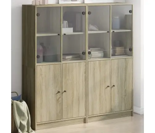 Grāmatu Plaukts Ar Durvīm, Ozola Krāsa, 136X37X142 Cm, Koks Vidaxl Grāmatu Plaukts Ar Durvīm, Ozola Krāsa, 136X37X142 Cm, Koks Vidaxl