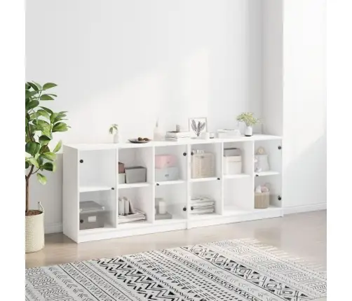 Raamaturiiul Ustega, Valge, 136 X 37 X 75 cm Tehispuit